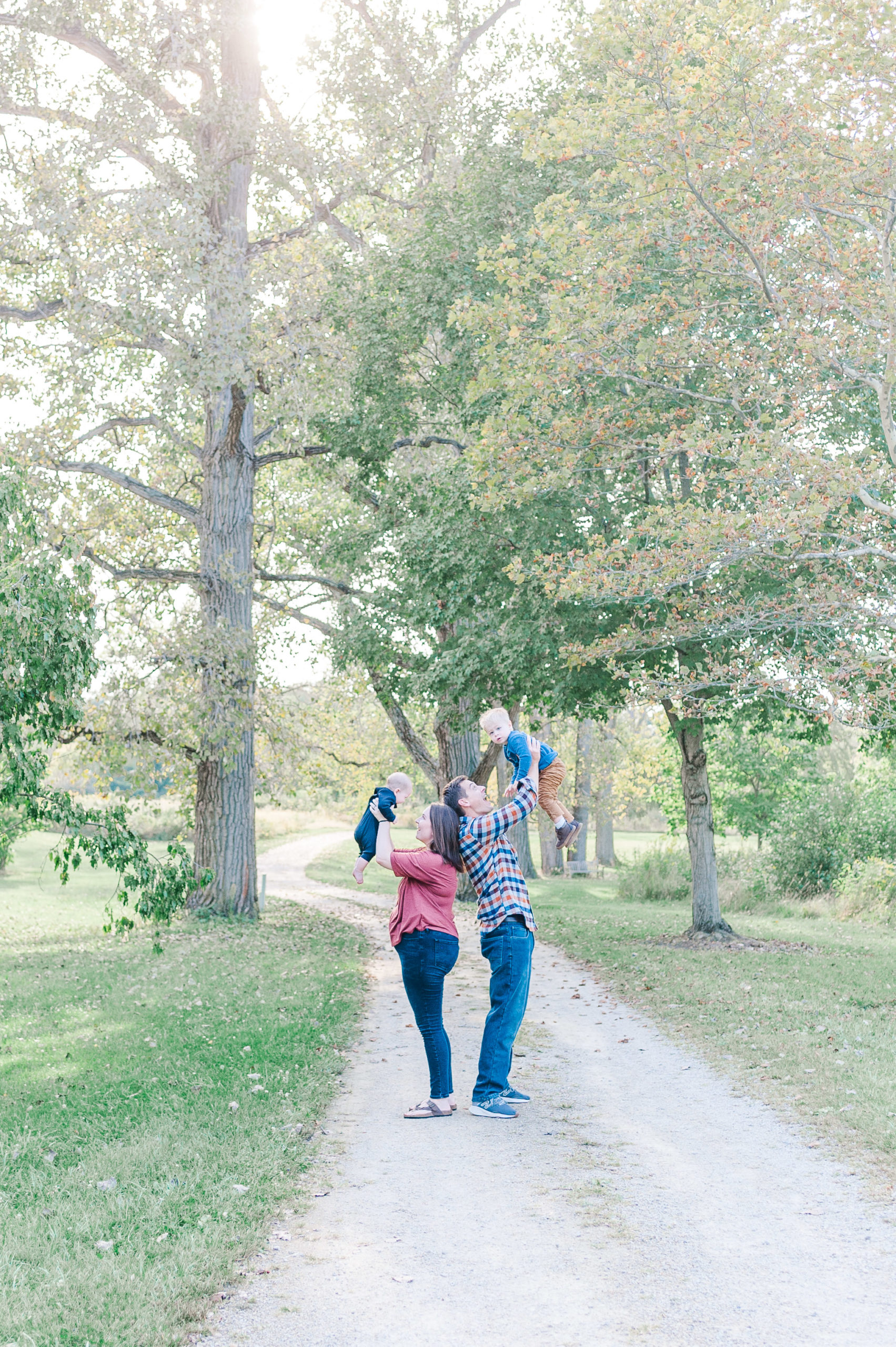 fall family photography at cox arboretum